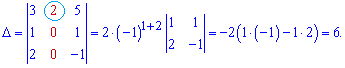визначник через алгебраїчні доповнення
