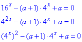показникове рівняння з параметром, ЗНО