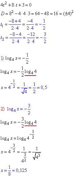 логарифмічні рівняння звідні до квадратних