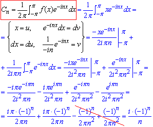 коефіцієнти комплексного ряду Фур'є