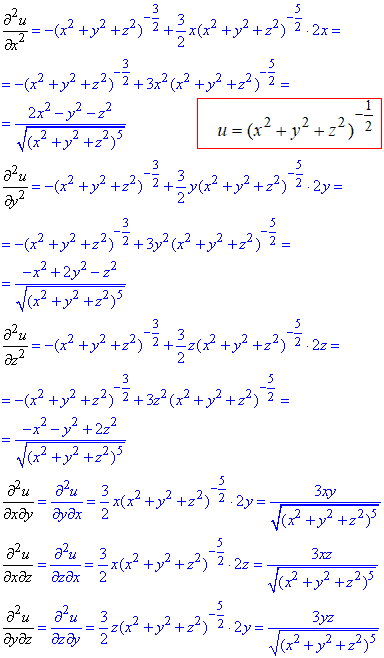 Часткові похідні II порядку f(x,y)