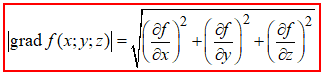 формула модуля градієнта