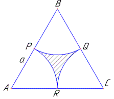 площа фігури в трикутнику