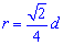 радиус вписанной окружности , формула