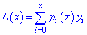 полином Лагранжа, формула