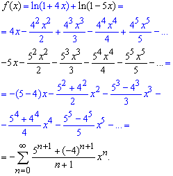 разложение логарифма в ряд