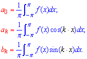 коефіцієнти Фур'є, формула