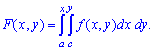 функція розподілу ймовірностей в прямокутній області, формула