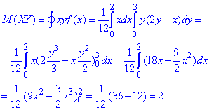 математичне  сподівання добутку M(XY)