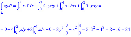 вычисления криволинейного интегралу