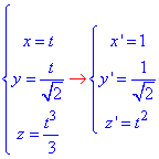параметрическое уравнение прямой