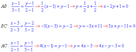 уравнения прямых