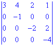 детерминант 4 порядка, вычисления