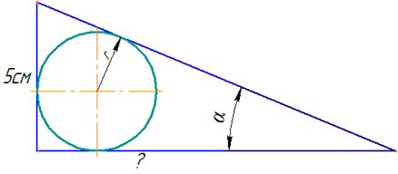 коло вписане в прямокутний трикутник